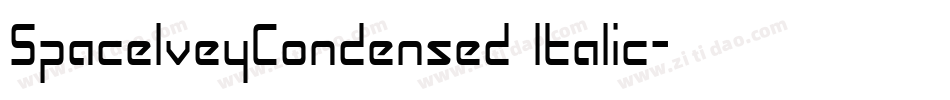 SpaceIveyCondensed Italic字体转换
